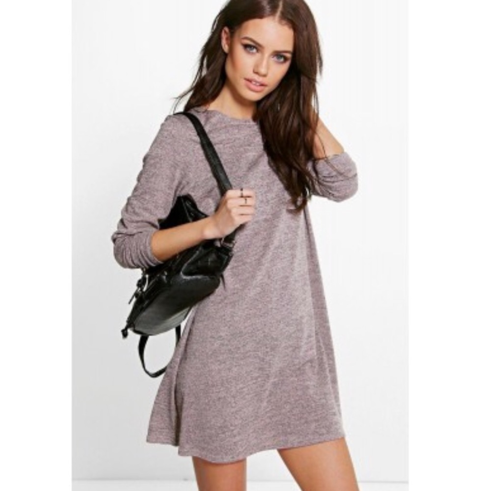Long Sleeve Knit Swing Dress